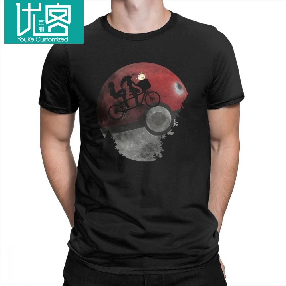 

Pokemon Team Rocket ET T-Shirts Men Short Sleeved Funny Tee Shirt Round Collar Pure Cotton Clothes Design T Shirt