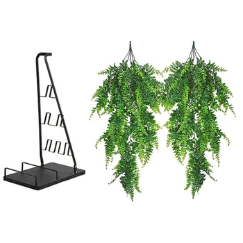 

Vacuum Stand for Dyson V6 V7 V8 V10 Stick Cleaner Holder with 2PCS Artificial Plant Ivy Decoration Plastic Greenery