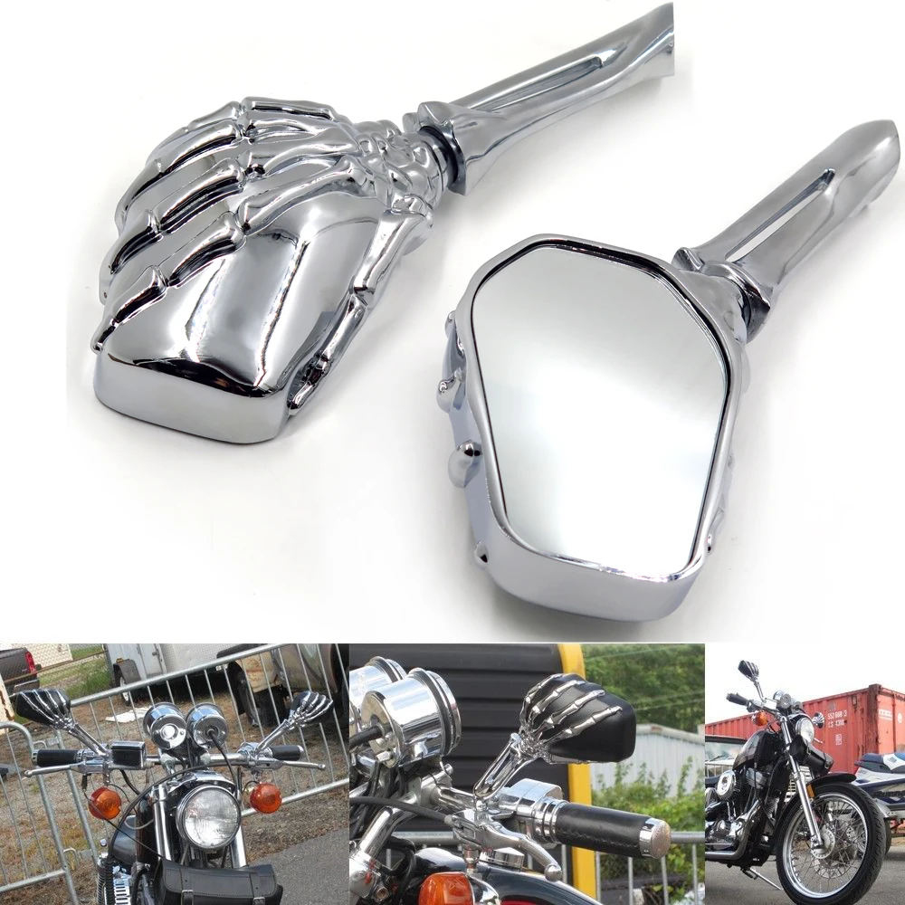 Aftermarket БЕСПЛАТНАЯ ДОСТАВКА запчасти для мотоцикла Череп Скелет Зеркала Suzu GSXR GSX R