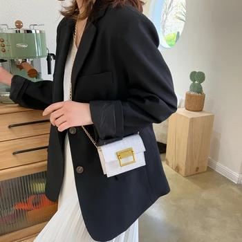 

Leather Stone Pattern Messenger Bag Fashion Women Wallet Chain Shoulder Handbags Chain Elegant Crossbody Shoulder Bag