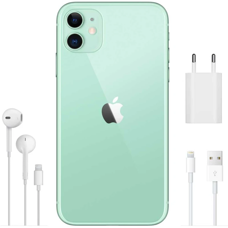 Смартфон Apple iPhone 11 MWLY2RU/A 64Gb зеленый 3G 4G 1Sim 6.1" IPS 828x1792 iOS 13 12Mpix 802.11ax