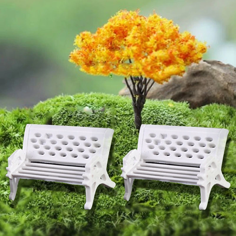 

2PCS Miniatures Dollhouse Furniture Mini Silla Chair Bench Stool Ornaments Wooden Props Home Garden Decor Diy Toys OCT998