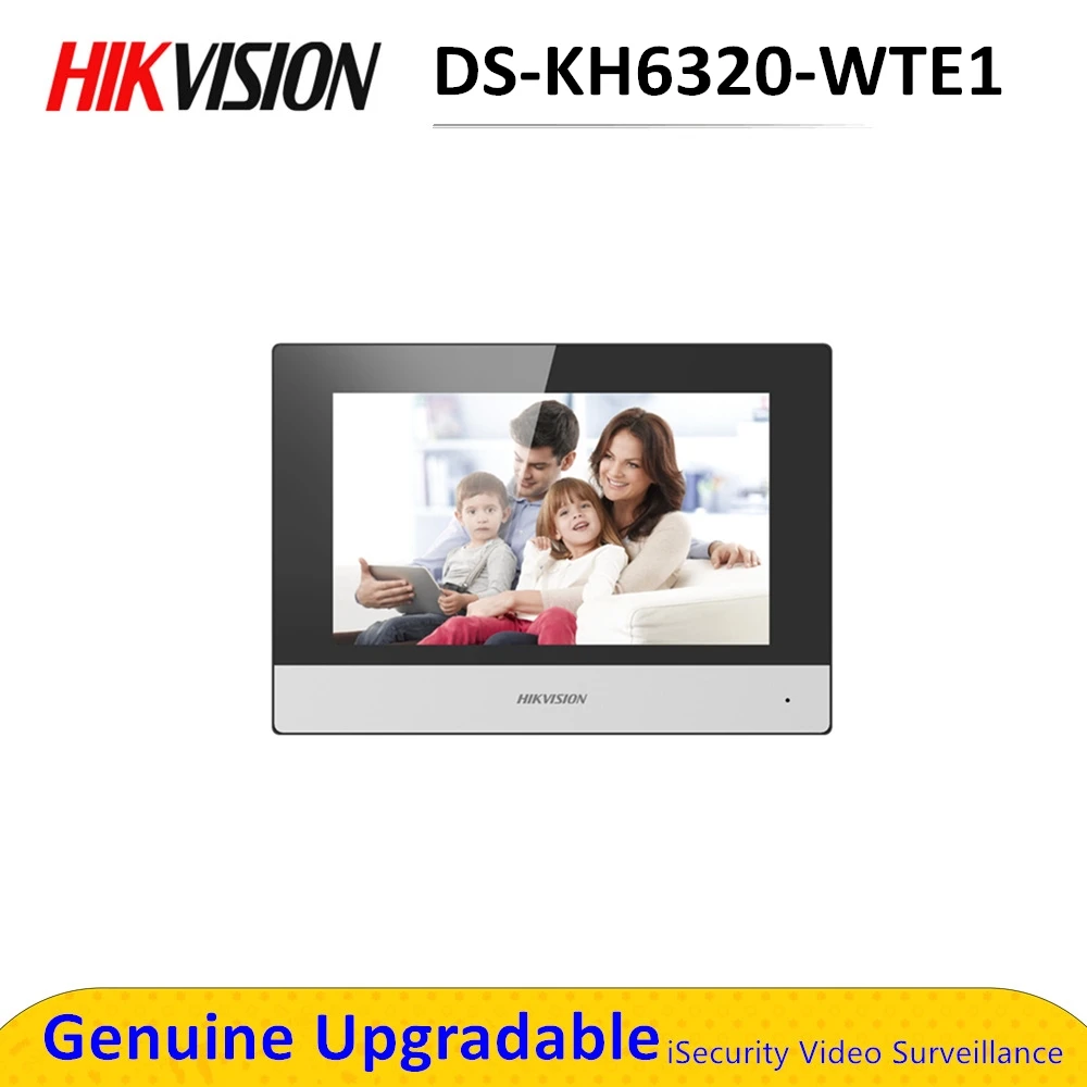 En Stock Original DS-KH6320-WTE1 7 pulgadas wifi interior Monitor POE Video intercomunicador construido-en el altavoz y micrófono