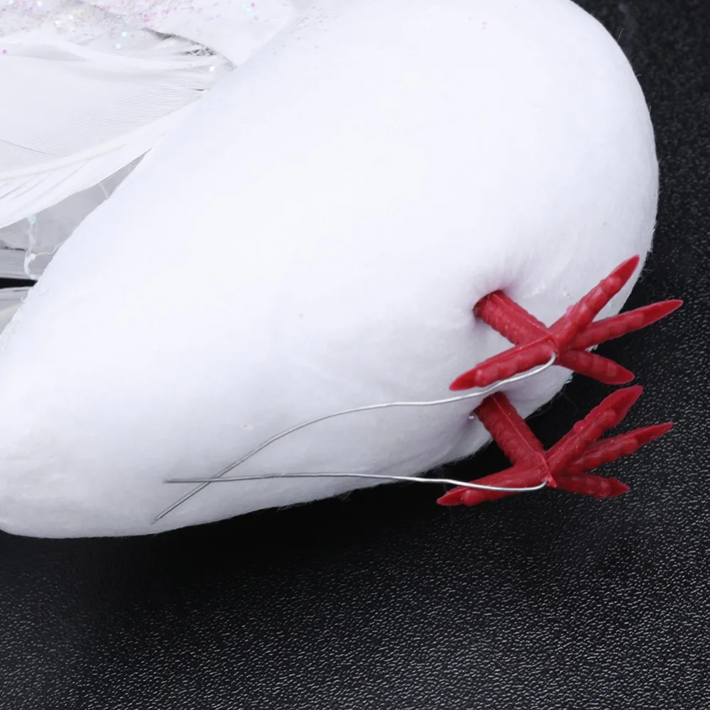 Реалистичный белый искусственный Peace Pigeon пена перо крыло орнамент с голубями современные украшения дома аксессуары для рождества свадьбы