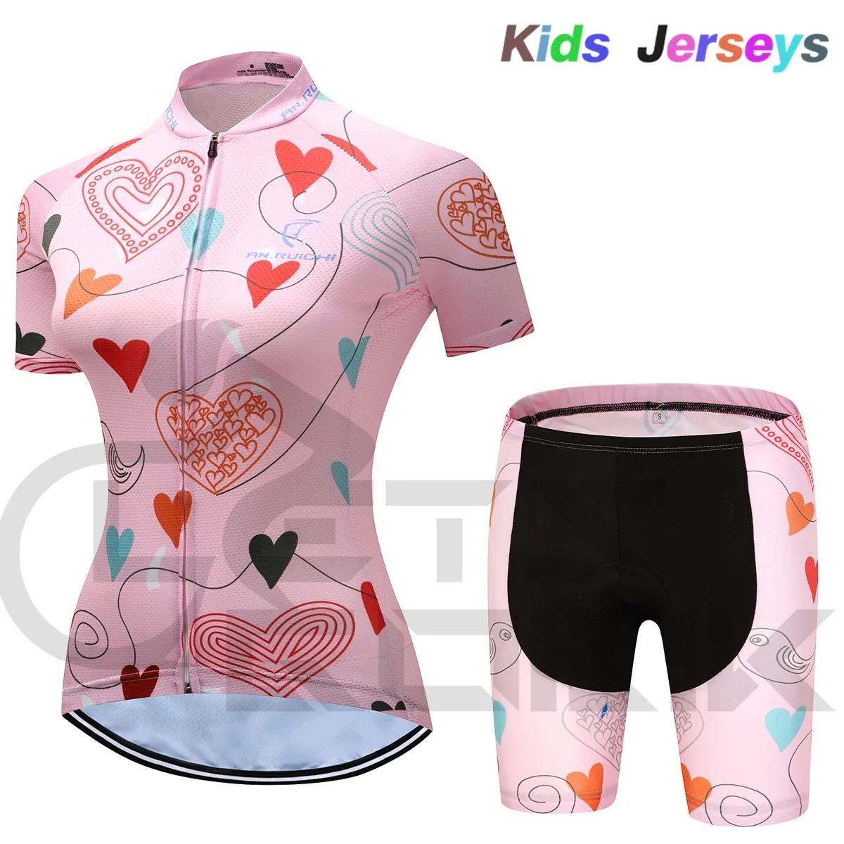 

2019 Kids Pro Cycling Jersey Set Ropa Ciclismo Cycling Kit for Summer Short Sleeve Breathable Quick Dry Bicycle Grils Clothing