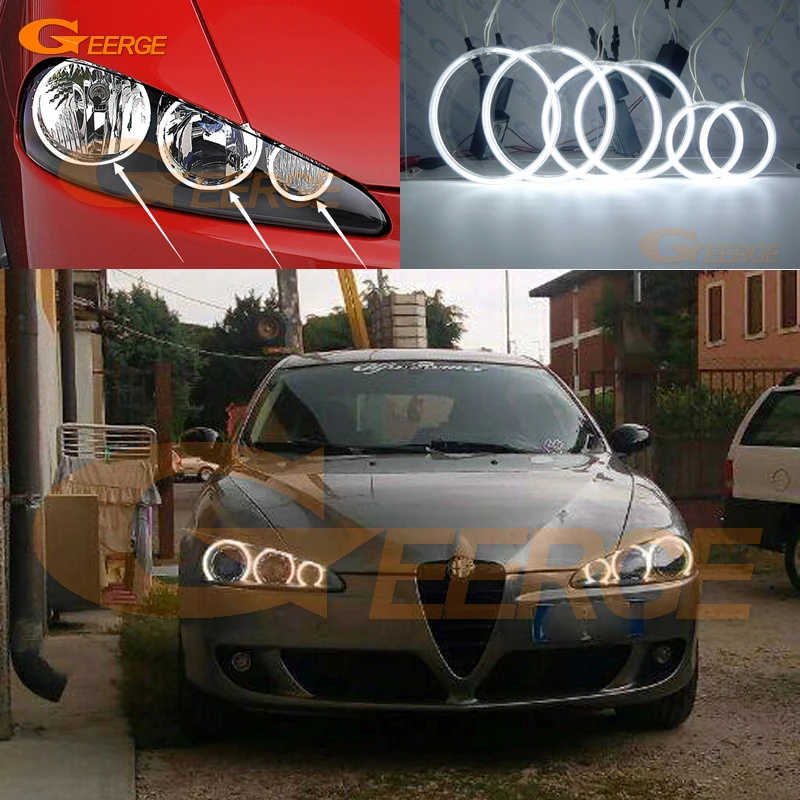 Для Alfa Romeo 147 2005 2006 2007 2008 2009 2010 Отлично 6 шт. ультра яркие CCFL ангельские глазки Halo