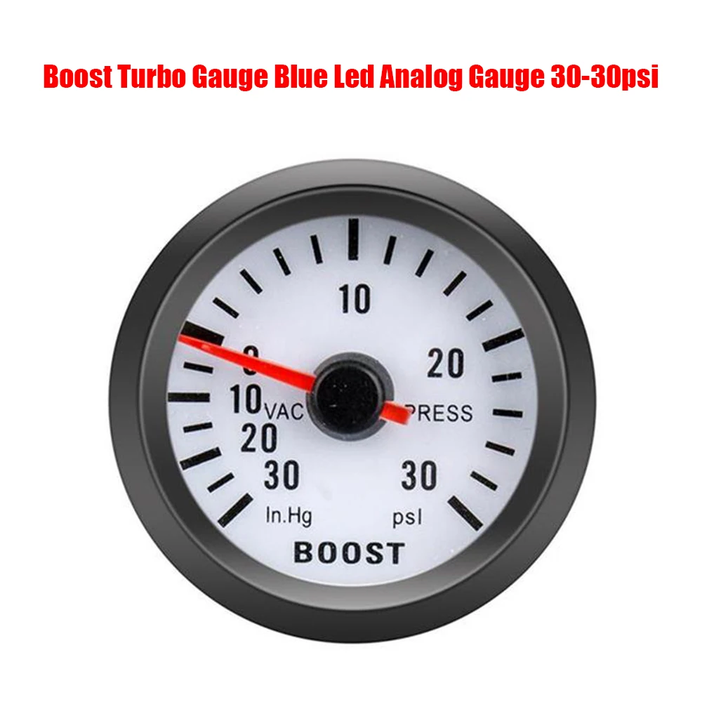 2 ''52 мм синий светодиодный индикатор Turbo Boost Gauge Meter Pointer 0-30 PSI автомобильный турбо Boost Gauge