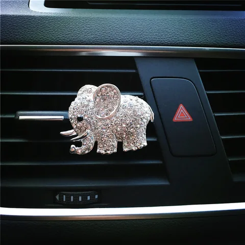 Car Accessories Aroma Vent Clip Car Smell Car Perfume Air freshener In Car Ornaments Diamond Elephant Auto Interior Decor
