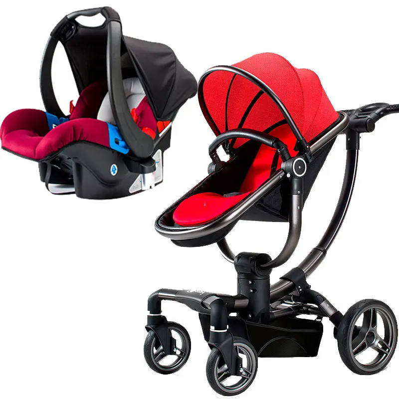 Портативная легкая складная коляска V baby с высоким обзором для новорожденных