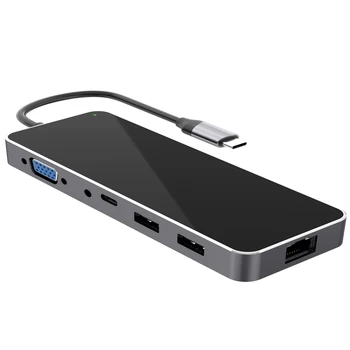 

Type-c HUB USB 3.5AUX Audio Port Low Temperature 11 In 1 10 In 1 Notebook Docking Station USB HuB For WINDOW, Android, MACOS Hub