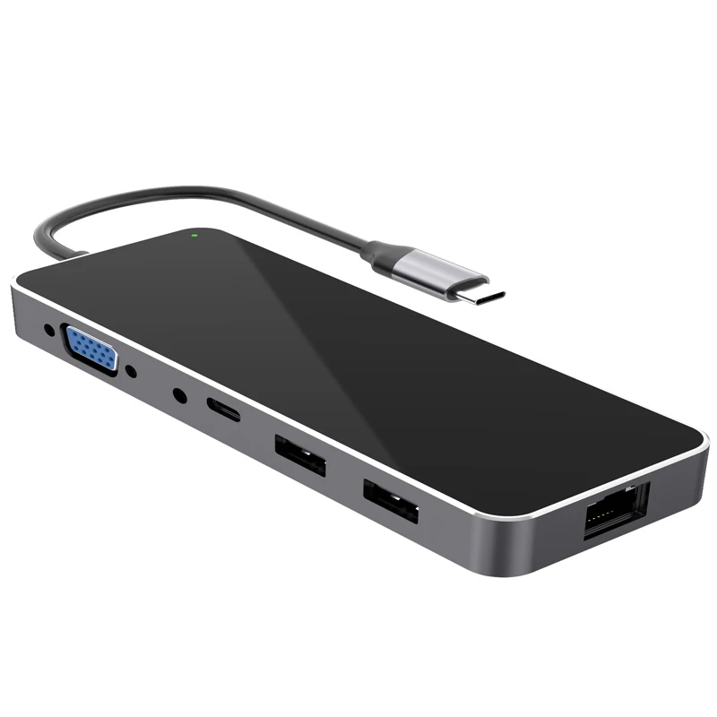 Type c концентратор USB 3.5AUX аудио порт низкая температура 11 в 1 10 ноутбук док станция