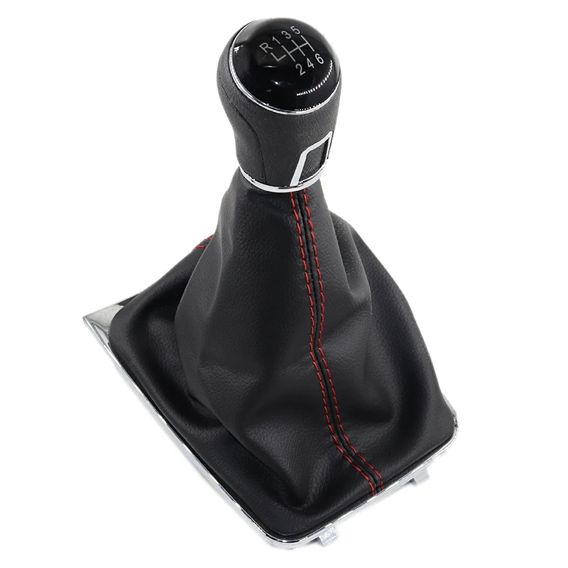 

Car 5 /6 Speed Gear Stick Level Shift Knob With Leather Boot For VW Golf 7 A7 MK7 GTI GTD 2013 2014 2015 2016 2017 2018