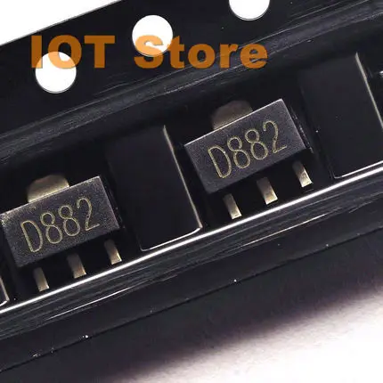 

2SD882 D882 SMD Transistor 2A high current transistor SOT89