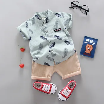 New Summer Baby Clothing Children Boys Fashion Printed Shirt Shorts 2Pcs/Sets Toddler Casual Cotton Clothes Suit Kids Tracksuits 2