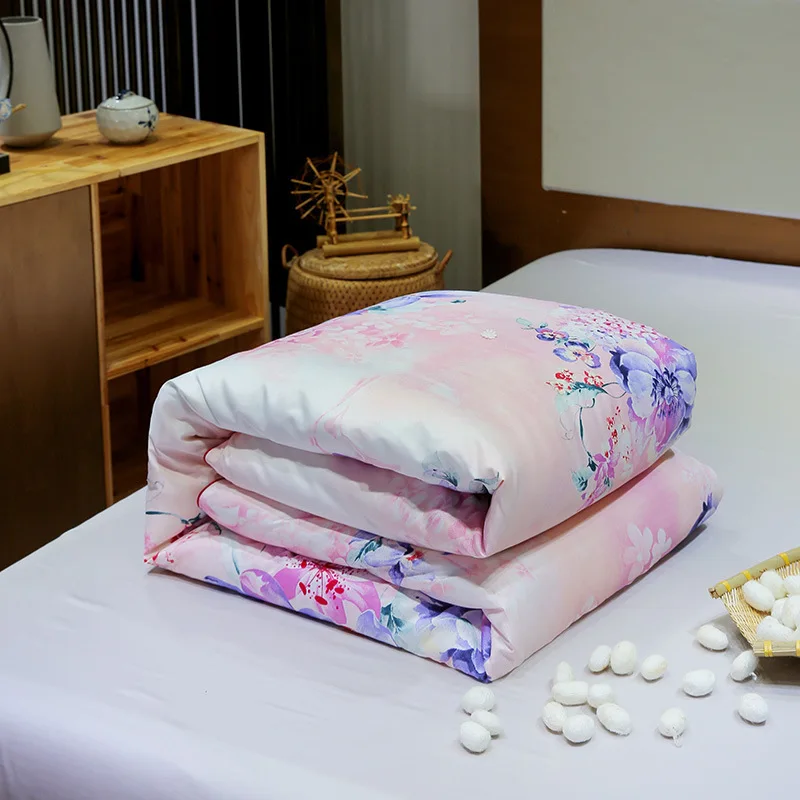 Толстое теплое зимнее одеяло шелковое удобное одеяло цветы Сельский стиль полный размер одеяло подарок
