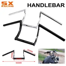 Мотоцикл Универсальный 7/" 22 мм Z бар тяга руль ручка в стиле ретро для Yamaha HONDA SUZUKI KAWASAKI Sportster Racer