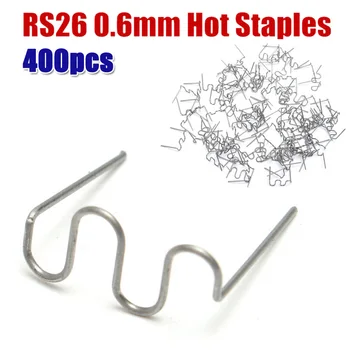 

Wave Hot Staples For Plastic Stapler Repair Welder Stainless steel Gray Hand Tools 400pcs Pre Cut 0.6mm