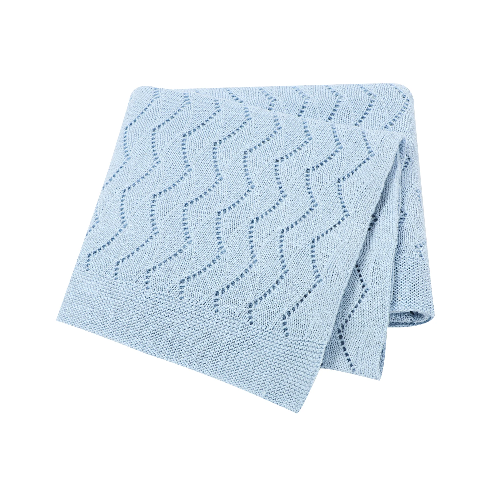 Mantas tejidas para bebé recién nacido, cubiertas de dormir transpirables de verano para cochecito, cama, sofá, edredones multifuncionales para niños