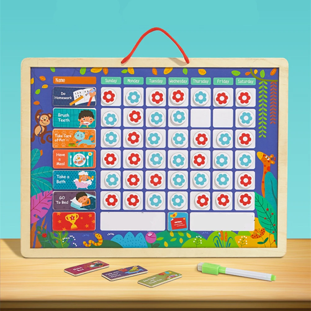 

1pc Kids Educational Magnetic Responsibility Chart Playboard Baby Behavior Record Board Toy Kids Gift Birthday (Standard Edition