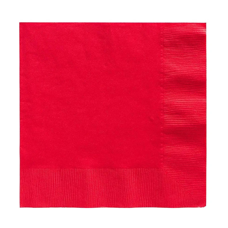 Pure Red Disposable Party Tableware Cup Plate Adult Birthday Party Decor Kids Wedding Adult Supplies Christmas Party Supplies