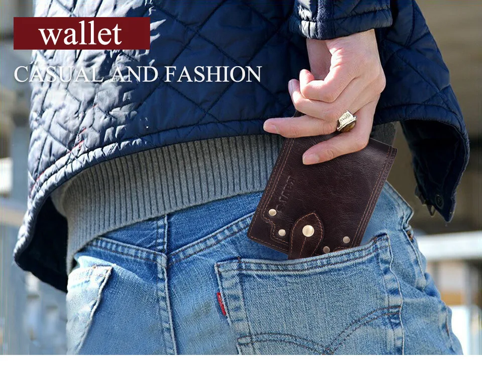 Guard Theft Brush Man mens Wallet leather Position Really Cowhide Leisure Time Short Fund Three Fracture Small Change Package