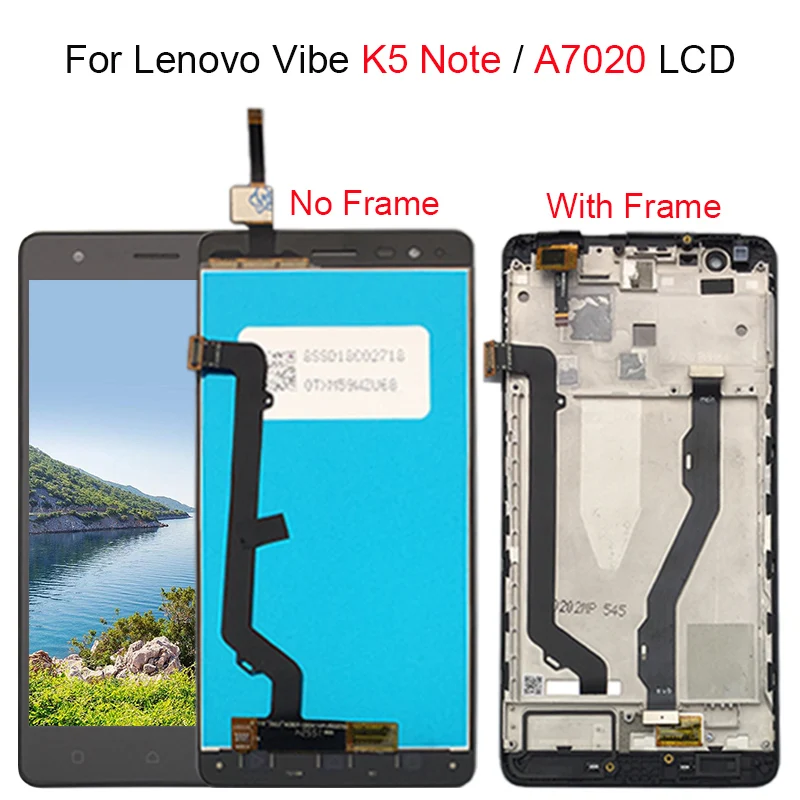5 &quotLCD для Lenovo Vibe K5 Note дисплей сенсорный экран с рамкой A7020 LCD Замена | Мобильные