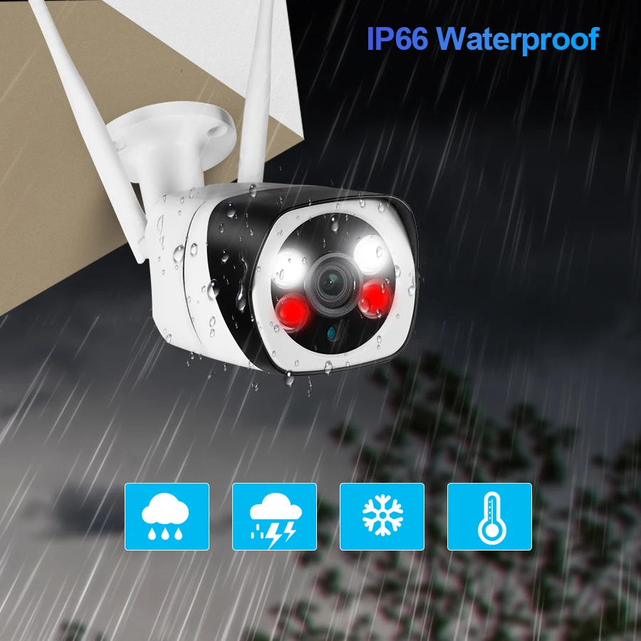 KERUI беспроводная уличная WiFi ip-камера HD 5MP полноцветная камера ночного видения наблюдения Водонепроницаемая умная камера с двойным источником освещения