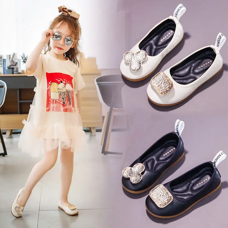 

Girls Single Shoes 2020 Autumn Children's Net Red Leather Shoes Little Girl Western Style Soft-soled Princess Shoes