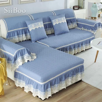

Quilted plaid fluffy washed sofa cover slipcovers fundas de sofa sectional couch covers fundas de sofa SP5712 FREE SHIPPING