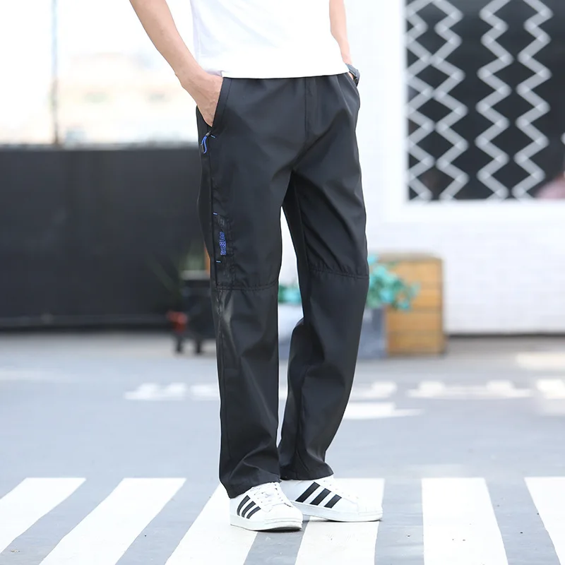 Мужская одежда новые осенние и зимние спортивные брюки мужские плюс бархатные толстые брюки быстросохнущие повседневные свободные мужские брюки