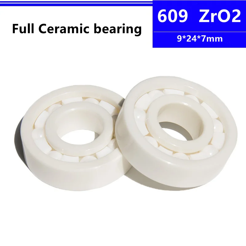 

4pcs/10pcs 609 9*24*7mm Zirconia Full ZrO2 Ceramic Deep Groove Ball Bearing Precision Nonmagnetic 9x24x7mm
