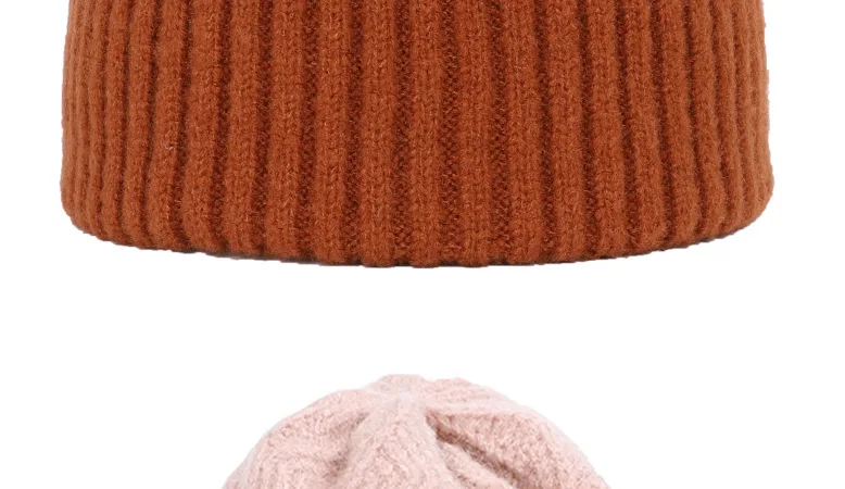 Однотонная женская вязаная шапка из шерсти, осенние и зимние шапки высокого качества, модная женская теплая хлопковая шапка, Повседневная шапка