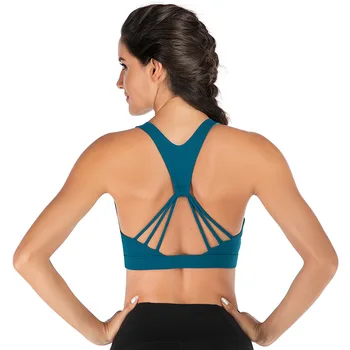 

Bra Plus Size XXL Top Sports Bra Female Fitness Brassiere Nylon Cozy Solid Active Wear Sport Underwear Women Padded Workout Bra