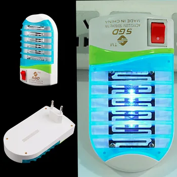 

110-220V Home Practical LED Socket Electric Mosquito Repellent Fly Bug Insect Killer Trap Night Lamp Zapper EU Plug