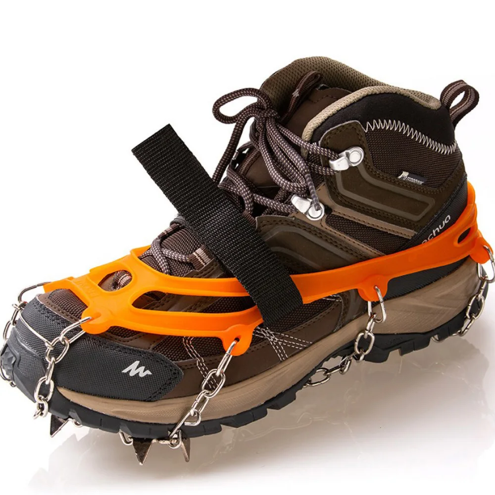 19 Teeth Ice Ice Gripper Non Slip Climbing Crampons Cleats Shoe Cover Ice Crampons Winter Snow Spikes Boot Shoes For Winter