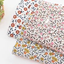 130x50cm Small dough cloth pure cotton flower make dress skirt children's manual DIY fabric 105g/m