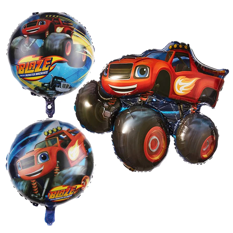 Blaze Monster Machines автомобильные тематическая вечеринка на день рождения красные и