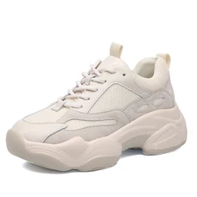 Модные женские туфли из натуральной кожи; кроссовки; обувь на плоской подошве, платформы, Сандалеты с перекрестной шнуровкой сезон: весна–лето повседневная женская обувь круглый носок обувь на плоской подошве