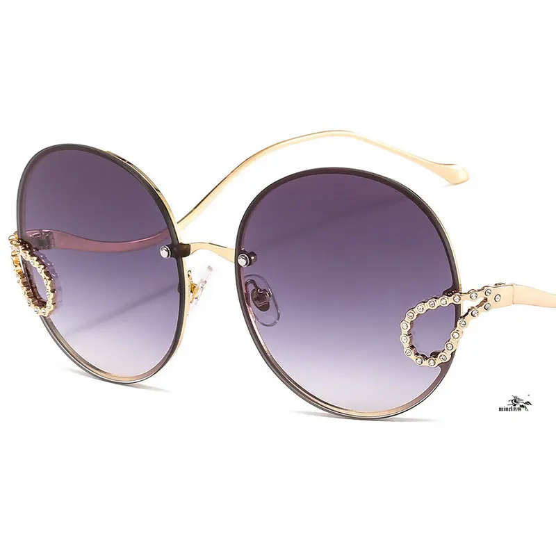 Модные бриллиантовые маленькие солнечные очки в оправе для женщин, круглые женские солнцезащитные очки, зеленые, черные, коричневые квадратные мужские очки FML