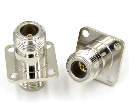 

1pc N Female Jack To N Female 4 Hole Flange Panel Mount Plug RF Coaxial Adapters