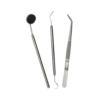 

3pcs/Set Basic Dental Instruments Set Mirror Explorer C. Plier