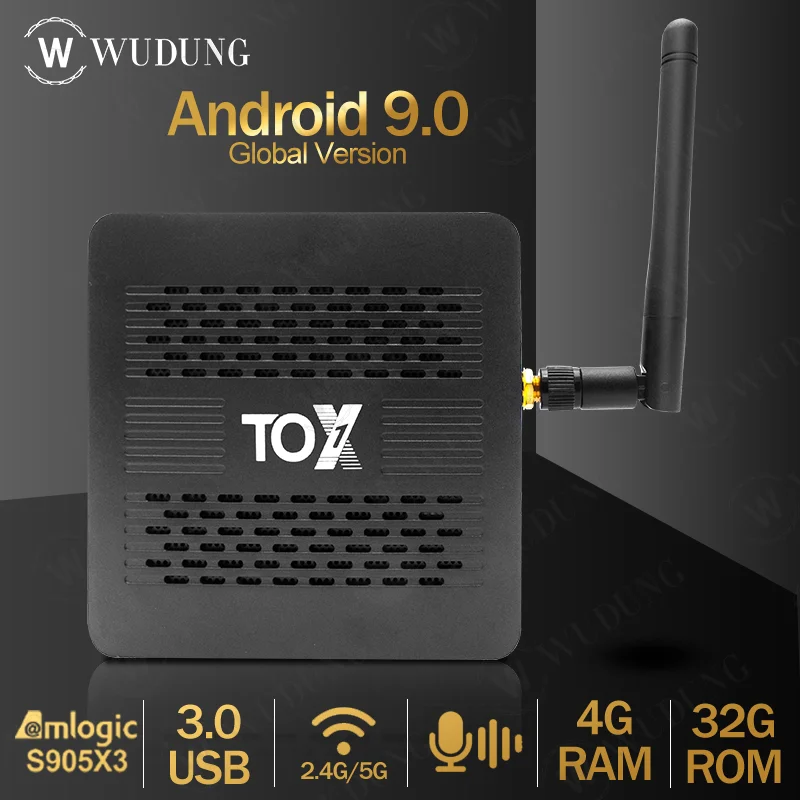 ТВ приставка Tox1 Amlogic S905X3 Android 9 0 4 Гб ПЗУ 32 ГБ 2 ГГц/искусственный Wi Fi HDMI (1 и 0) 1000 м LAN 4K