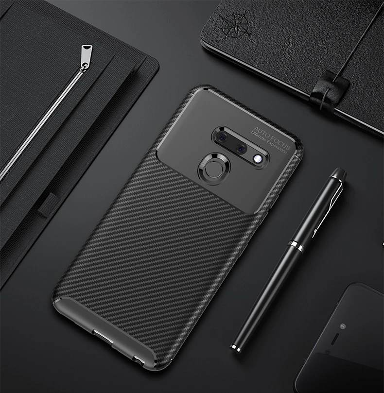 Противоударный чехол для LG G8 ThinQ из углеродного волокна телефона V60 V50 W30 Stylo 5 V40 Q70