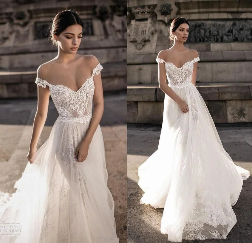 Vintage Lace Bohemian Wedding Dresses 