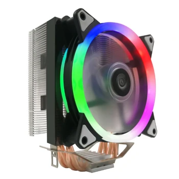 

HOT-COOL STORM 4 Heat Pipe Radiator Tower Copper Tube CPU Fan 12cm Top Light-Emitting Fan Multi-Platform (Dual Aurora)