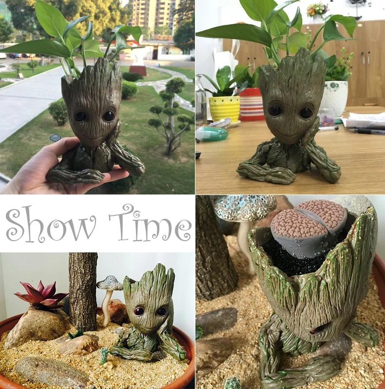 Стражи GALAXY Groot дерево цветочный горшок вазы детские фигурки милые модели