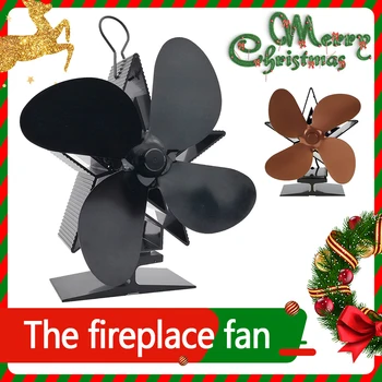 

4-Blade Electric Quiet Stove Fan Eco Friendly Heat Powered Fireplace Fan for Log Wood Burn Ecological Pellet Fireplace Fan Tools
