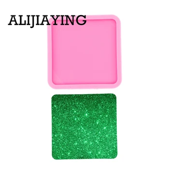 

DY0272 8*8cm Glossy Geode Car Coaster Agate Resin Silicone Mold DIY Craft Jewelry Mould
