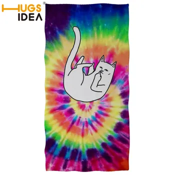 

HUGSIDEA Finger Cats Printed Bath Towel Soft Microfibre Beach Towels for Women Swim Washcloth Lightweight Large Towel 75*150cm