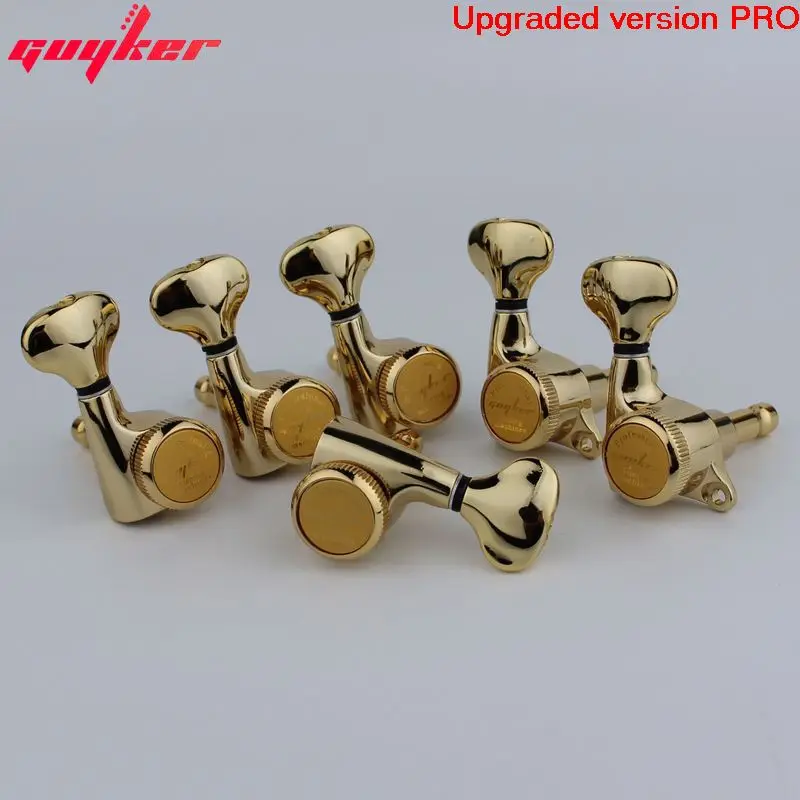 Yibuy Amber Gem Head Practical Electric Guitar Black Dome Knobs Pack of 3